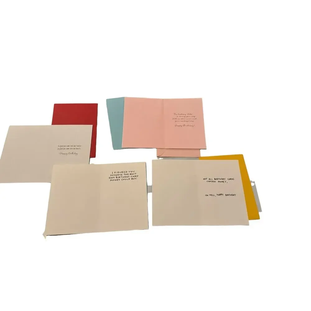Lot 10 Birthday Cards Hallmark Shoebox Heartline Mixed‎ Designs with Envelopes